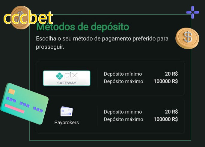 O cassino cccbetbet oferece uma grande variedade de métodos de pagamento